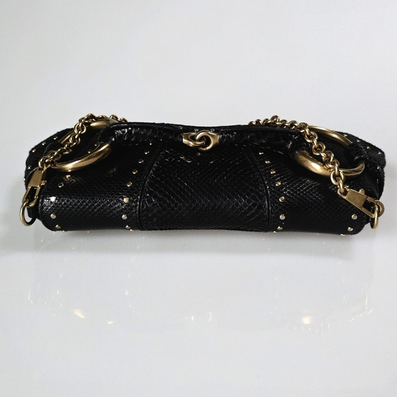 **SOLD**Gucci Horsebit Clutch Tom Ford Era Snakeskin Studded - Picture 7 of 12